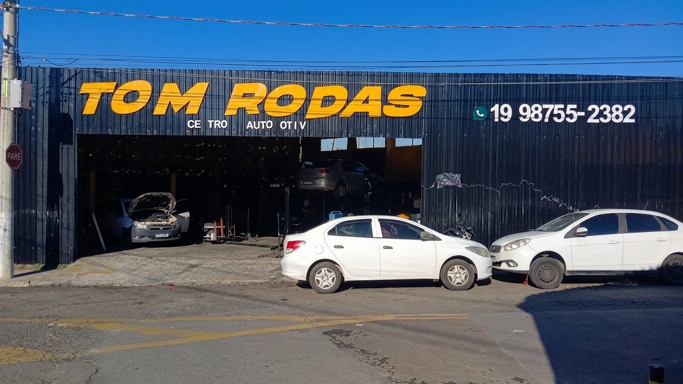 Fachada da Tom Rodas Centro Automotivo em Campinas