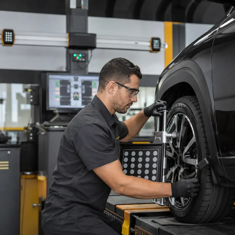 Serviço de alinhamento e balanceamento automotivo